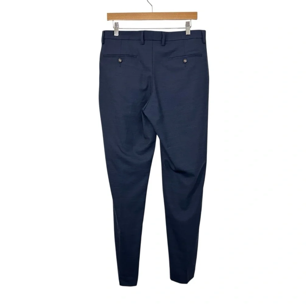 J. Crew Mens Ludlow Classic Trouser Pants Sz 32x32 Navy Blue Wool Blend NEW